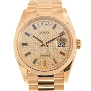 Rolex Day-date m128238-0051 36MM Diamond Paved Dial Gold-tone Case