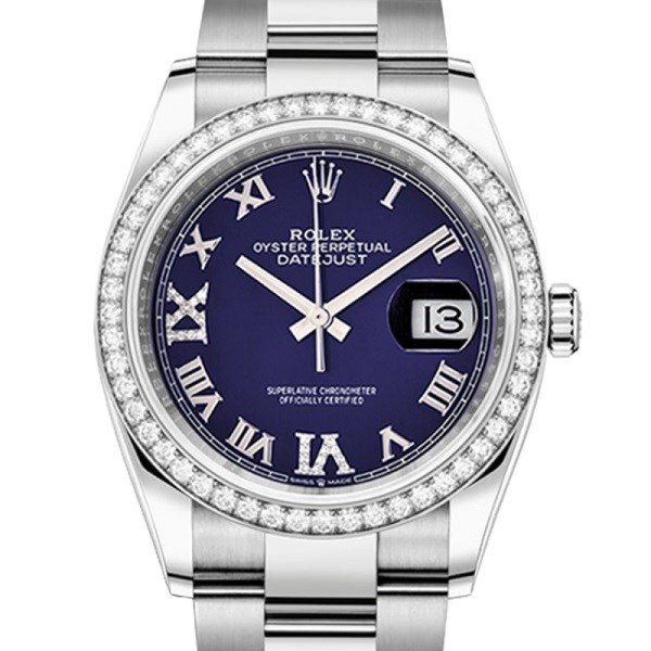 Rolex Datejust m126284rbr-0014 36MM Blue Dial Silver-tone Case