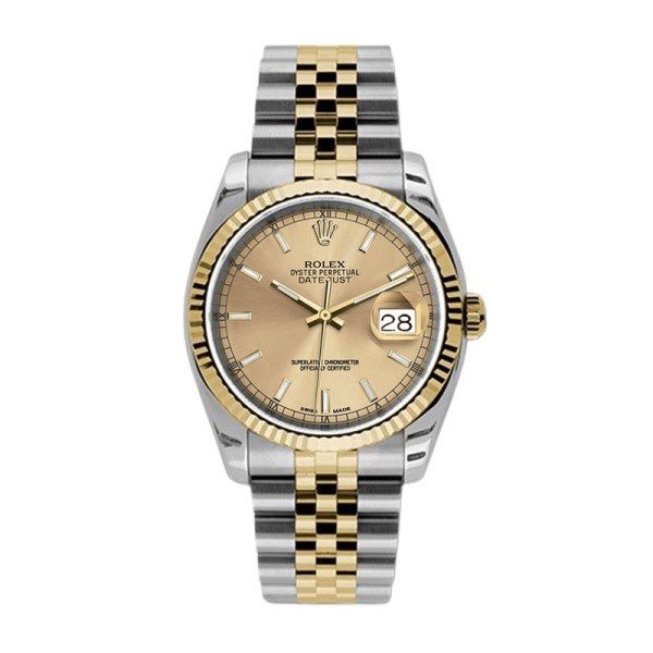 Rolex Datejust 116233-CSJ 36MM Champagne Dial Silver-tone Case - Image 2