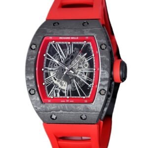 Richard Mille RM 010 Automatic Men Watch Rubber Band Carbon Fiber