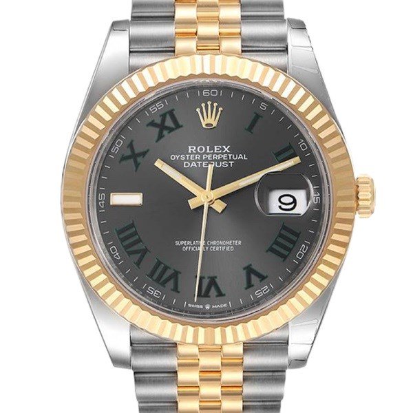 Rolex Datejust m126333-0020 41MM Wimbledon Dial Silver-tone Case