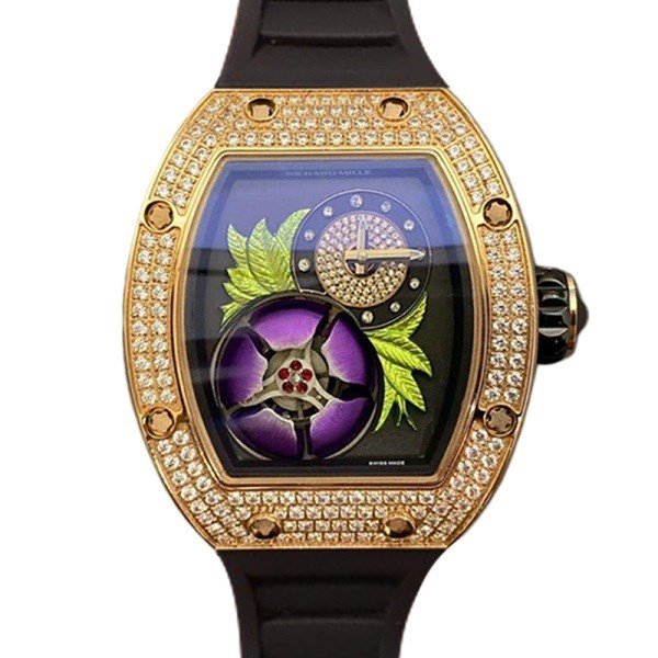 Richard Mille RM19-02 Hand Wind Men Rubber Band Flowers Dial