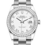 Rolex Datejust m126284rbr-0018 36MM White Dial Silver-tone Case