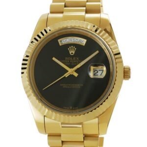 Rolex Day-date 118208 36MM Black Dial Gold-tone Case