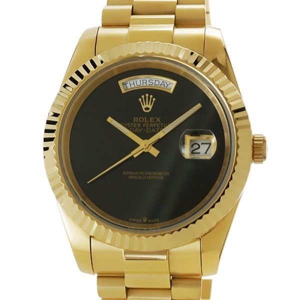 Rolex Day-date 118208 36MM Black Dial Gold-tone Case