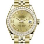 Rolex Datejust m279138rbr-0022 28MM Champagne Dial Gold-tone Case