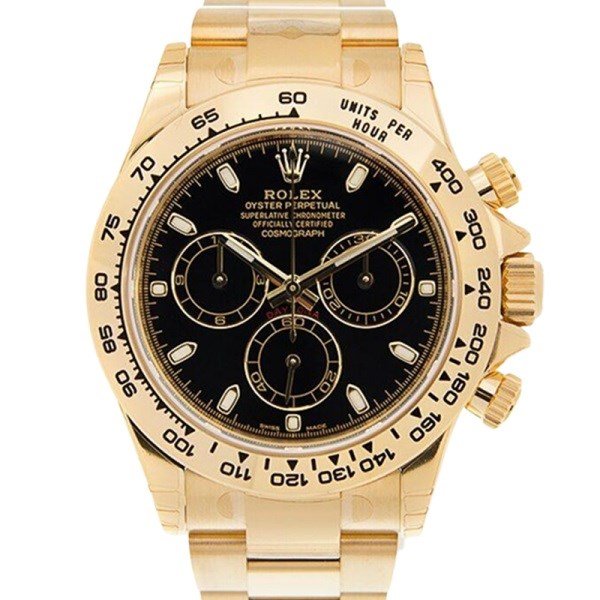 Rolex Daytona 116508BKSO 40MM Black Dial Yellow Gold-tone Case