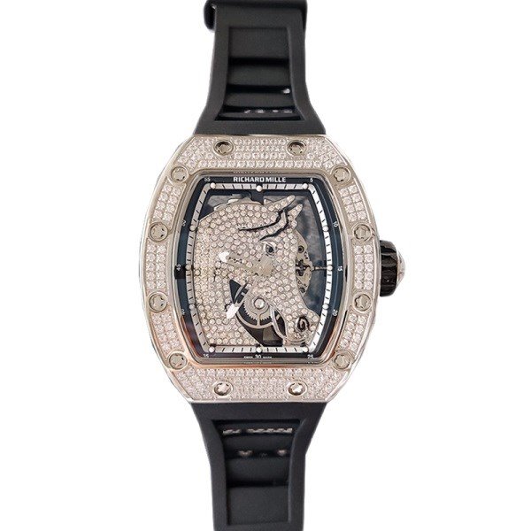 Richard Mille RM52-02 Mechanical Men Rubber Band Horse Dial Diamond Bezel - Image 5