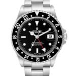 Rolex Gmt Master Ii 16710BKSO 40MM Black Dial Silver-tone Case