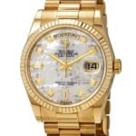 Rolex Day-Date 118238MDP 36MM White Mother-Of-Pearl Dial Yellow Gold-tone Case