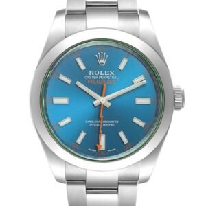 Rolex Milgauss m116400gv-0002 40MM Blue Dial Silver-tone Case