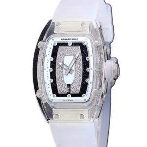 Richard Mille RM 07-02 Ladies Automatic Watch White With Diamonds Dial Rubber Band