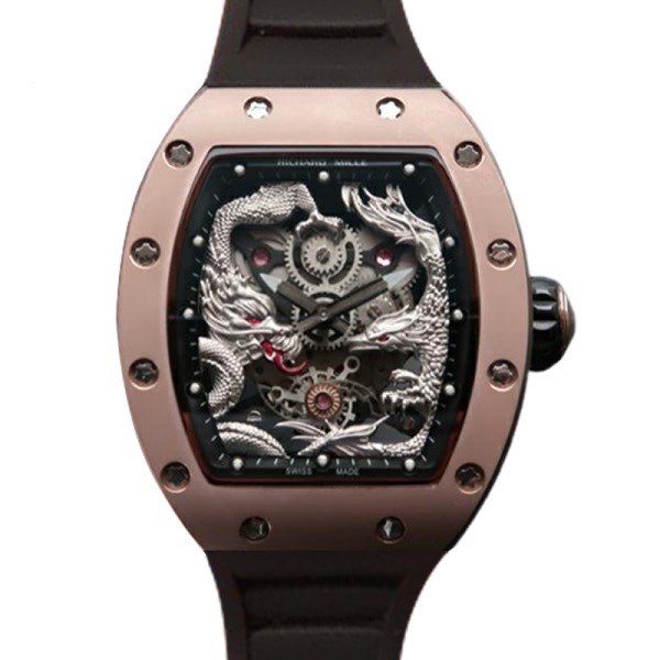 Richard Mille RM57-01 Mechanical Men Stainless Steel Rubber Band