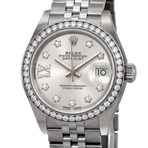 Rolex Datejust m279384rbr-0021 28MM Silver Diamond Dial Silver-tone Case