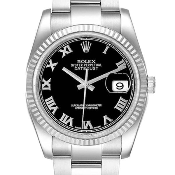 Rolex Datejust 116234BKRO 36MM Black Dial Silver-tone Case