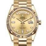 Rolex Day-Date m128348rbr-0008 36MM Champagne Dial Silver-tone Case
