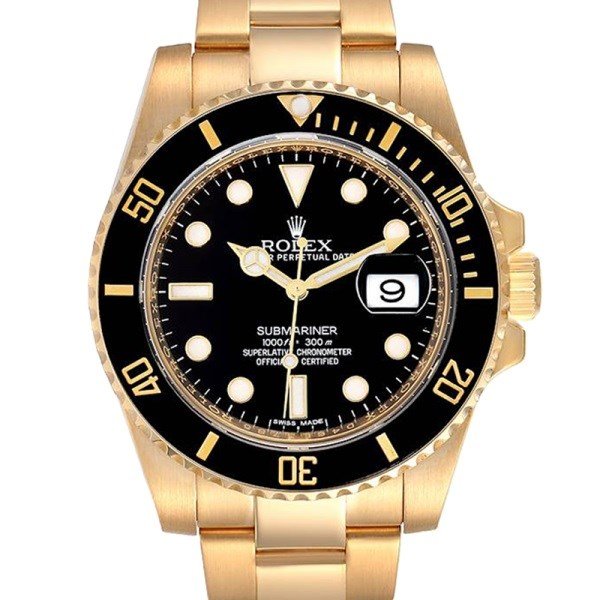 Rolex Submariner 116618LN-97208 40MM Black Dial Gold-tone Case