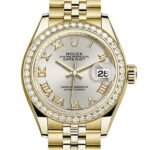 Rolex Datejust m279138rbr-0018 28MM Silver Dial Gold-tone Case
