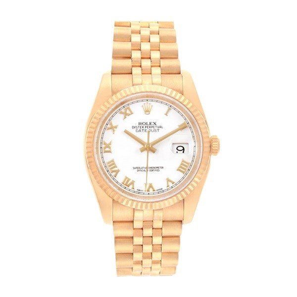 Rolex Datejust 116238 36MM White Dial Gold-tone Case - Image 2