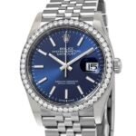 Rolex Datejust m126284rbr-0009 36MM Blue Dial Silver-tone Case