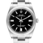 Rolex Oyster Perpetual m126000-0002 36MM Black Dial Silver-tone Case