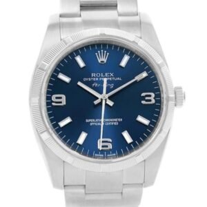 Rolex Air-king 114210BLSO 36MM Blue Dial Silver-tone Case