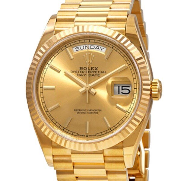 Rolex Day-date m128238-0045 36MM Black Dial Gold-tone Case