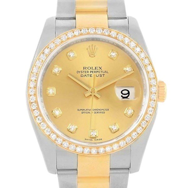 Rolex Datejust 116243CDO 36MM Champagne Dial Silver-tone Case