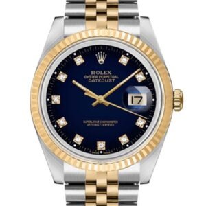 Rolex Datejust 16233BLDJ 36MM Blue Vignette Dial Silver-tone Case