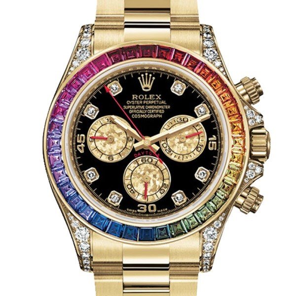 Rolex Daytona 116598RBOW 40MM Black Dial Gold-tone Case