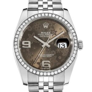 Rolex Datejust 116244BFAJ 36MM Bronze Floral Dial Silver-tone Case