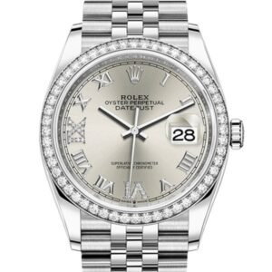 Rolex Datejust m126284rbr-0021 36MM Silver Dial Silver-tone Case