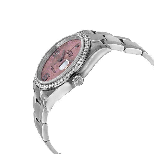 Rolex Datejust 116244PFAO 36MM Pink Floral Dial Silver-tone Case - Image 3