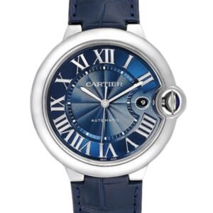 Cartier Ballon Bleu WSBB0025 Men??s 36mm Stainless Steel Leather Strap