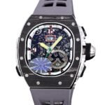 Richard Mille RM 62-01 Automatic Men Rubber Band Watch Transparent Dial
