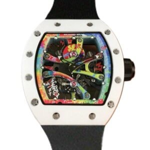 Richard Mille RM68-01 Hand Wind Men Transparent Dial Ceramics Bezel Watch