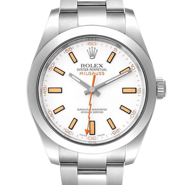 Rolex Milgauss 116400-72400 40MM White Dial Silver-tone Case