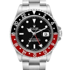 Rolex Gmt Master Ii 16710COKE 40MM Black Dial Silver-tone Case