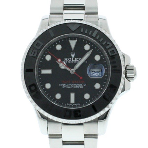 Rolex Yacht-master 116622BKSO 40MM Black Dial Silver-tone Case