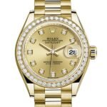 Rolex Datejust m279138rbr-0023 28MM Champagne Dial Gold-tone Case