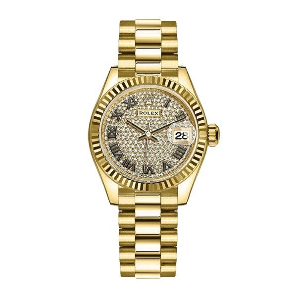 Rolex Datejust m279178-0031 28MM Diamond Paved Dial Gold-tone Case - Image 2
