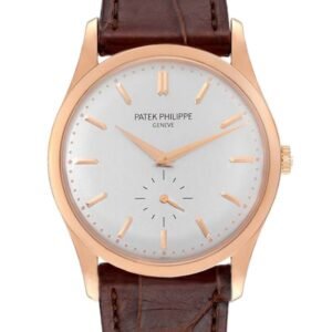Patek Philippe Calatrava Men??s 5196R-001 40mm Leather Strap