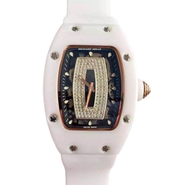 Richard Mille RM07-01 Ladies Automatic Black With Diamonds Dial Watch