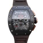 Richard Mille RM011 Men Automatic Stainless Steel Transparent Dial Watch