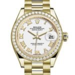 Rolex Datejust m279138rbr-0031 28MM White Dial Gold-tone Case