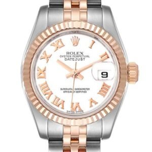 Rolex Datejust 179171 26MM White Dial Rose Gold-tone Case
