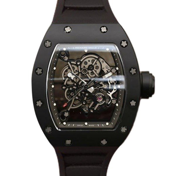 Richard Mille RM055 Mechanical Men Transparent Dial Rubber Band
