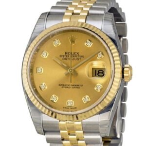 Rolex Datejust 116233-CDJ 36MM Champagne Dial Silver-tone Case