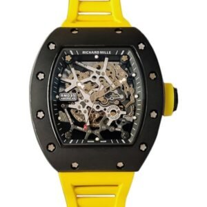 Richard Mille RM35 Men Mechanical Rubber Band Skeleton Dial