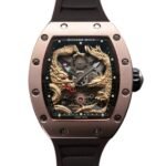 Richard Mille RM57-01 Mechanical Men Gold Dragon and Phoenix Dial Stainless Steel